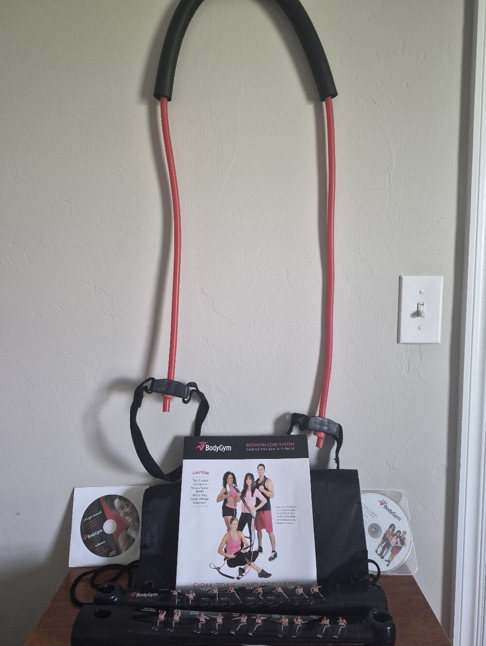 BodyGym Resistance Band Workout System - Red and Black